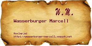 Wasserburger Marcell névjegykártya