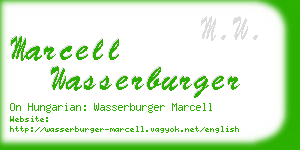 marcell wasserburger business card